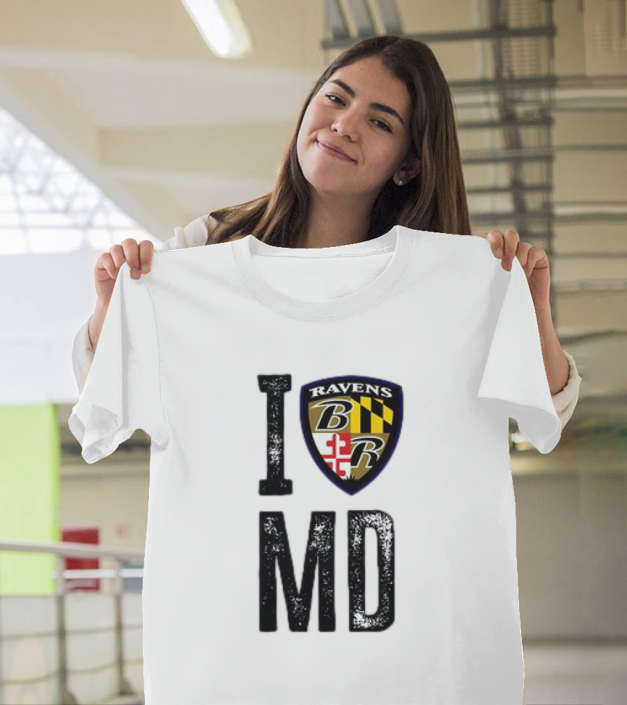 I Ravens Shield MD Baltimore Original T-Shirt