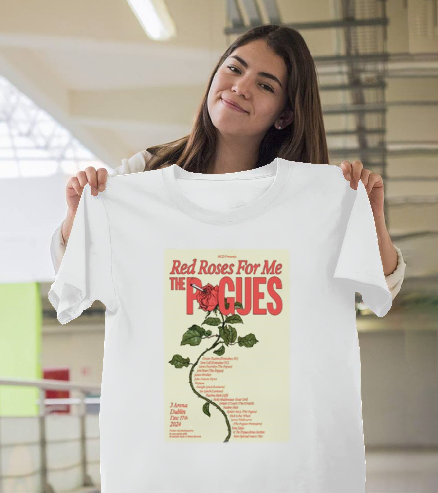 Red Roses For Me The Pogues 3Arena Dublin Dec 17 T-Shirt