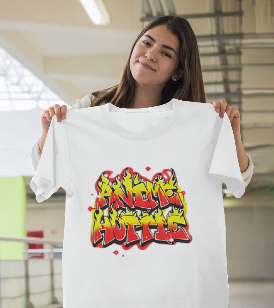 Anime Hottie Flame Graffiti T-Shirt