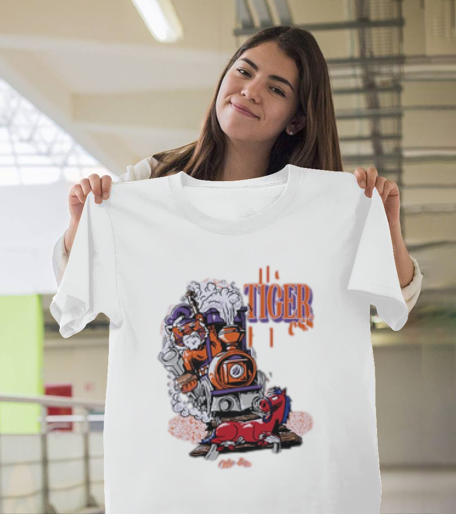 Tiger Express Steamrolls SMU Mustangs Clemson Victory T-Shirt