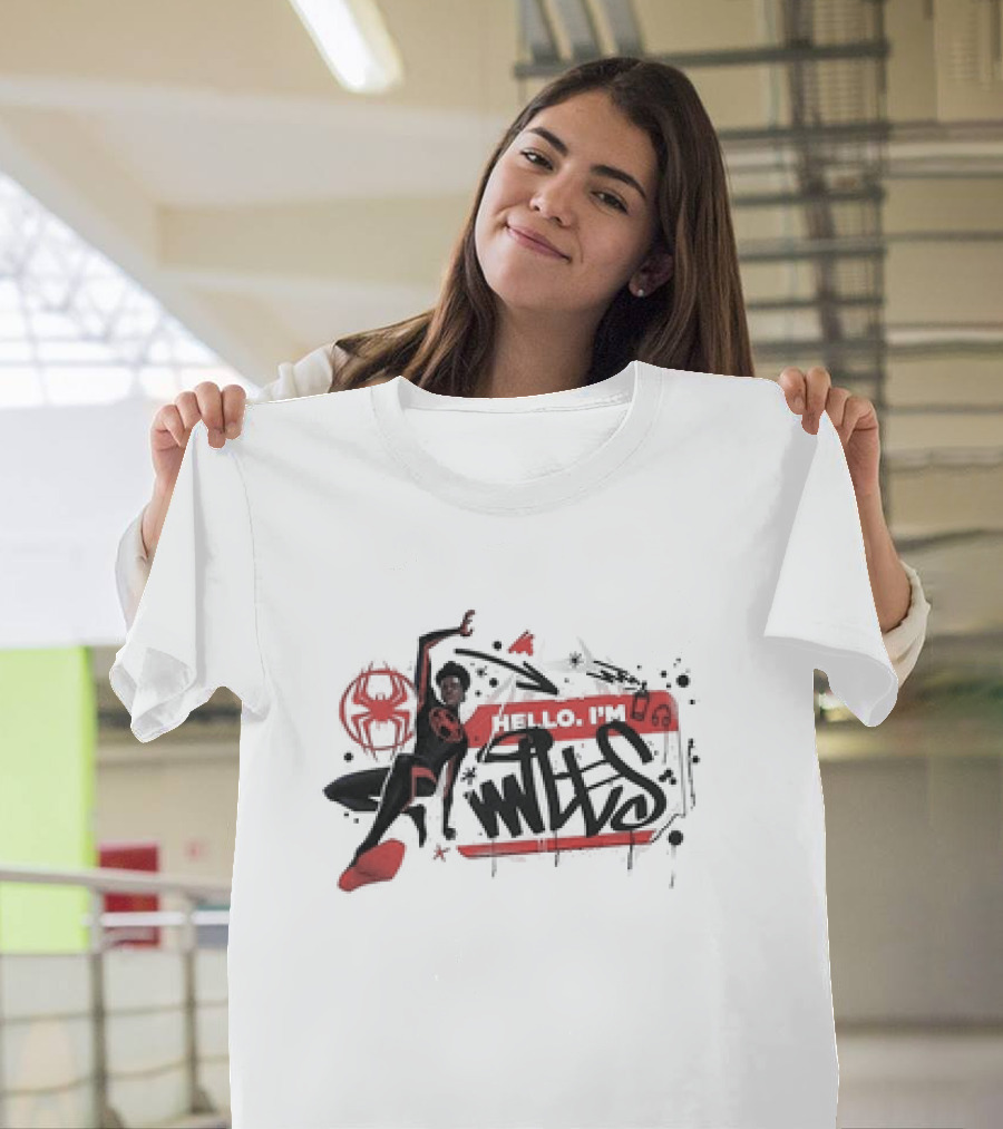 Marvel Spider-Man Across The Spider-Verse Hello I'm Miles T-Shirt