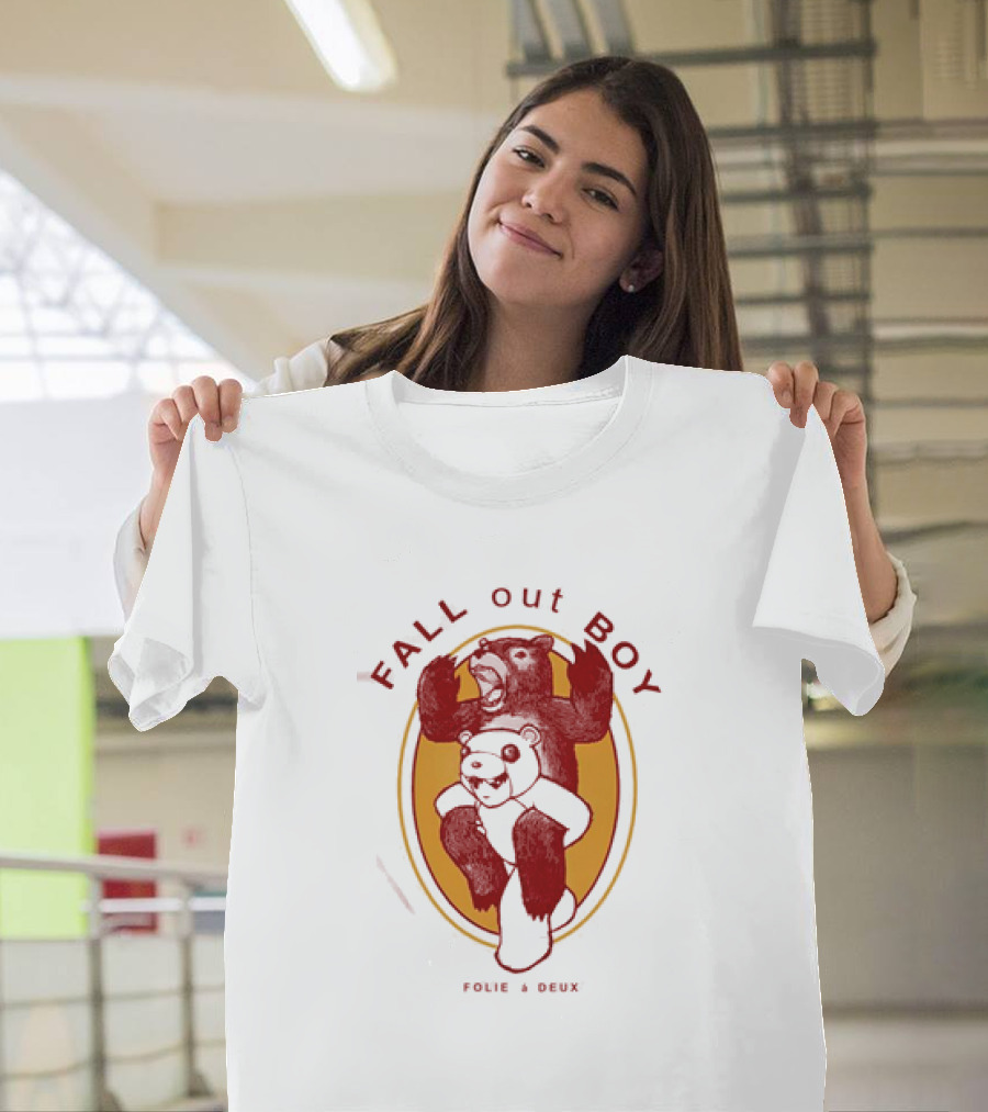 FALL OUT BOY FOLIE À DEUX Bear And Panda T-Shirt