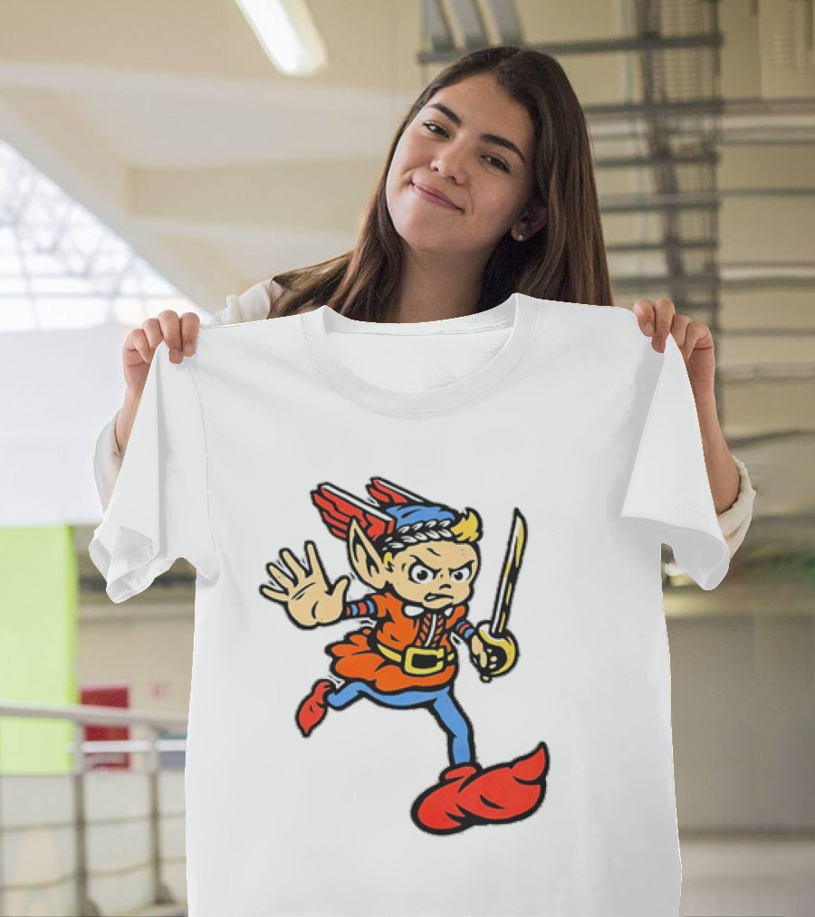 Cleveland Guardians Cartoon Baseball Mascot T-Shirt