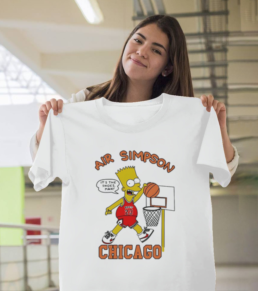 Air Simpson Chicago Basketball Cartoon Michael Jordan T-Shirt