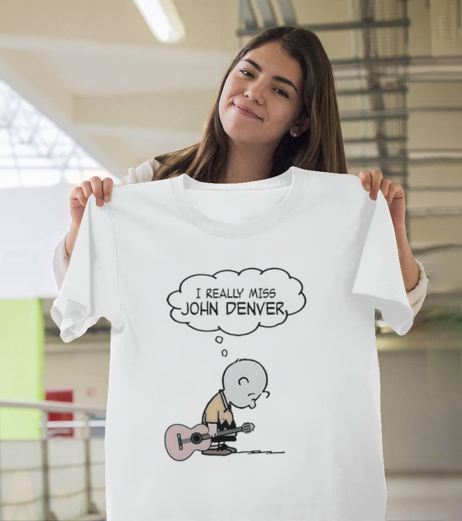 Charlie Brown I Really Miss John Denver Peanuts Comic T-Shirt
