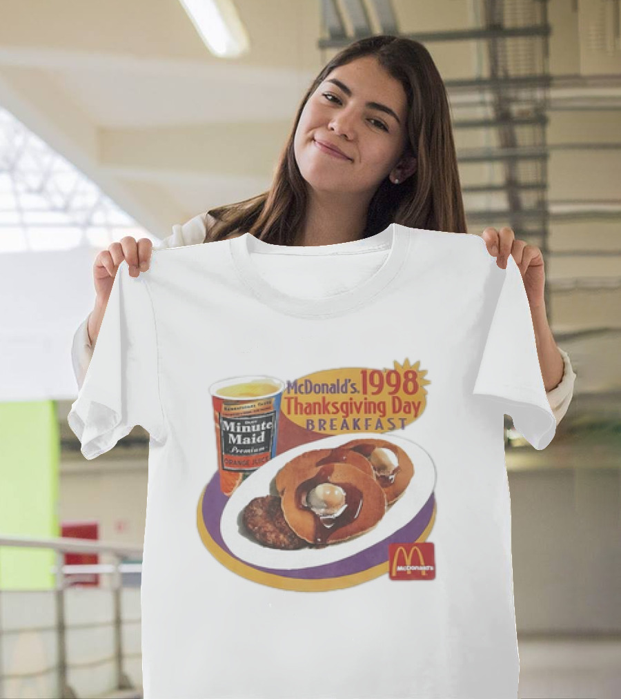 Minute Maid Orange Juice McDonald’s 1998 Thanksgiving Day Breakfast With Pancakes T-Shirt