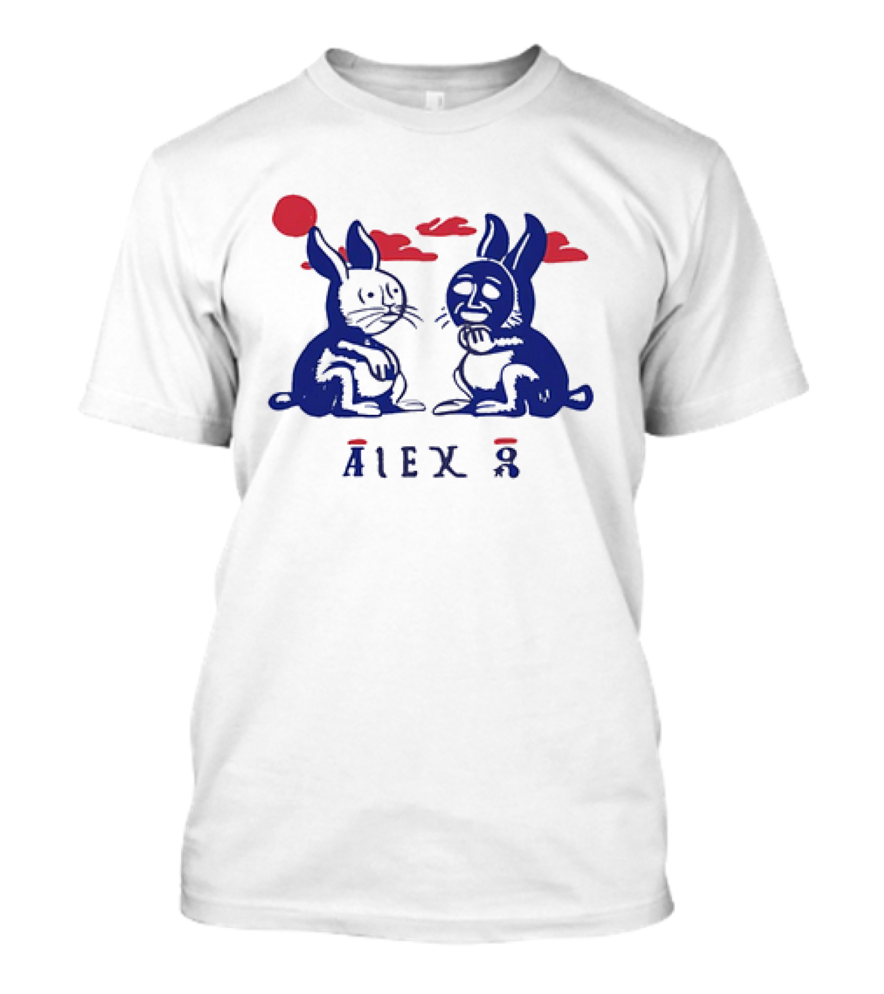 ALEX G Rabbit Duo With Red Clouds T-Shirt