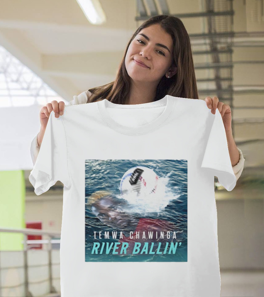 Temwa Chawinga River Ballin' Soccer Ball Splashing in Water T-Shirt