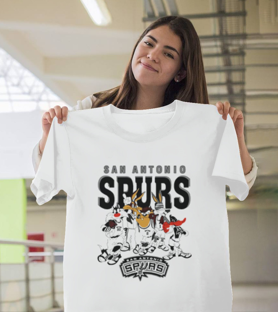 San Antonio Spurs Looney Tunes NBA Basketball Characters T-Shirt
