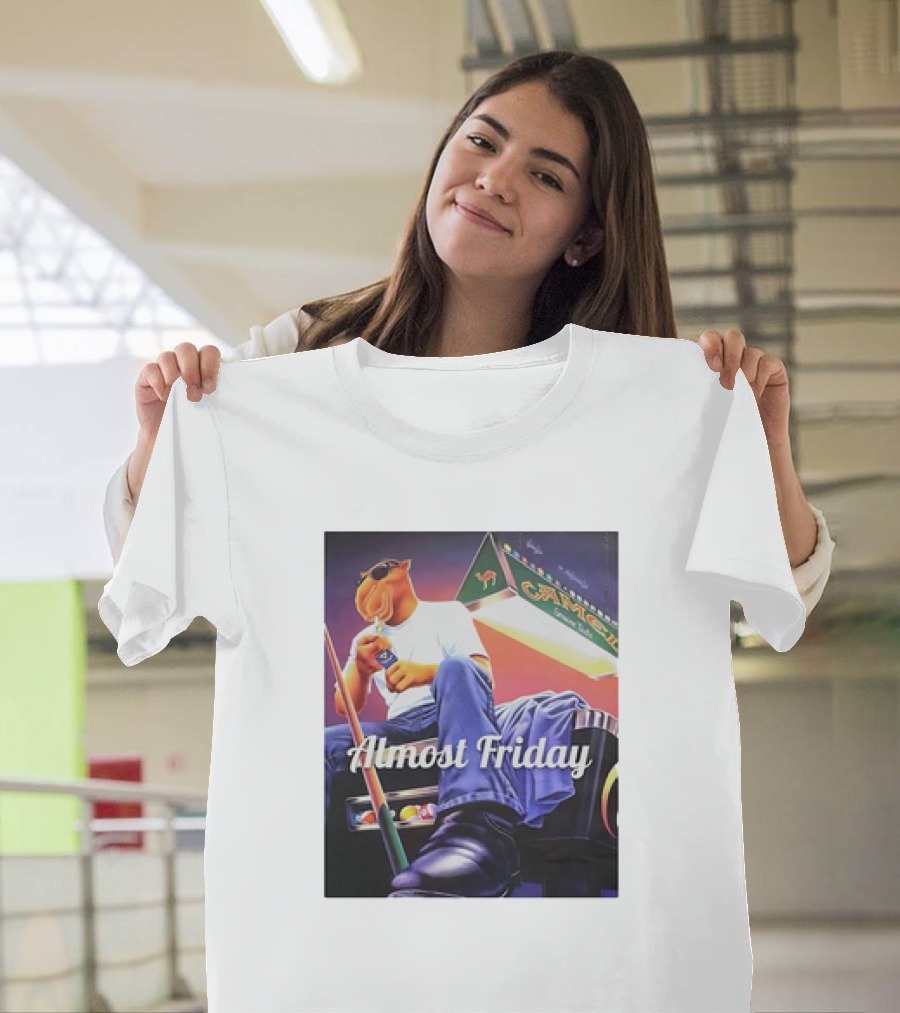 Joe Camel Almost Friday Pool Table Scene T-Shirt