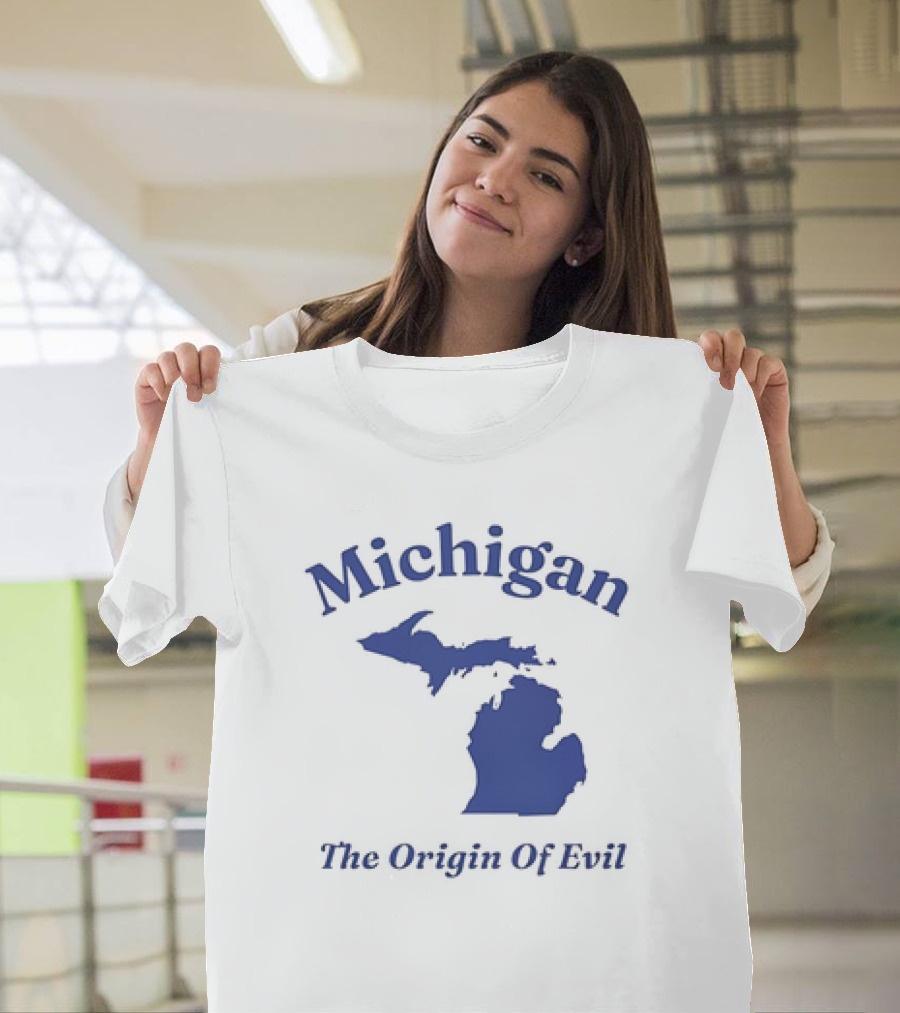 Michigan The Origin Of Evil Map T-Shirt