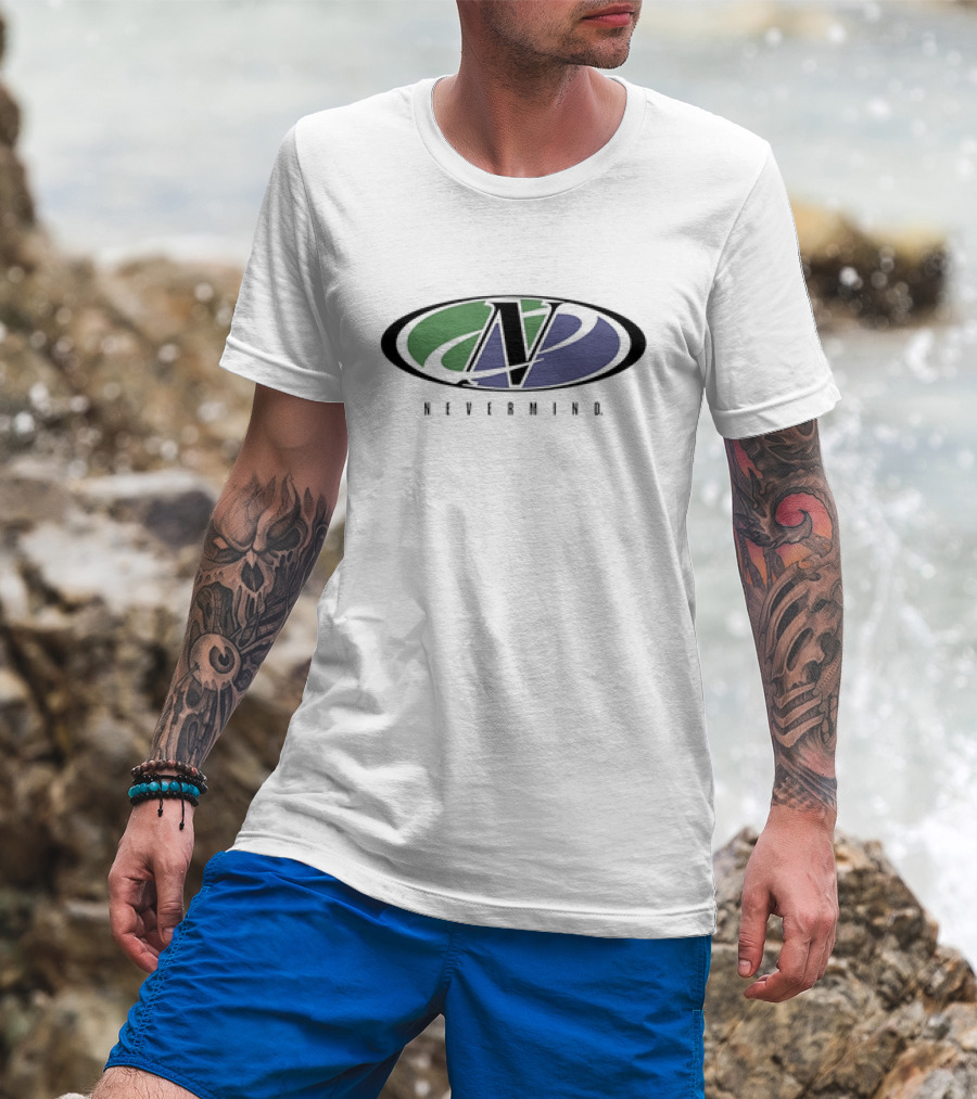 Never Mind Sporty Iconic Style Retro Mashup T-Shirt