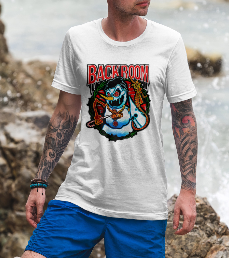 Backroom OKHC Hardcore Snowman Holiday T-Shirt