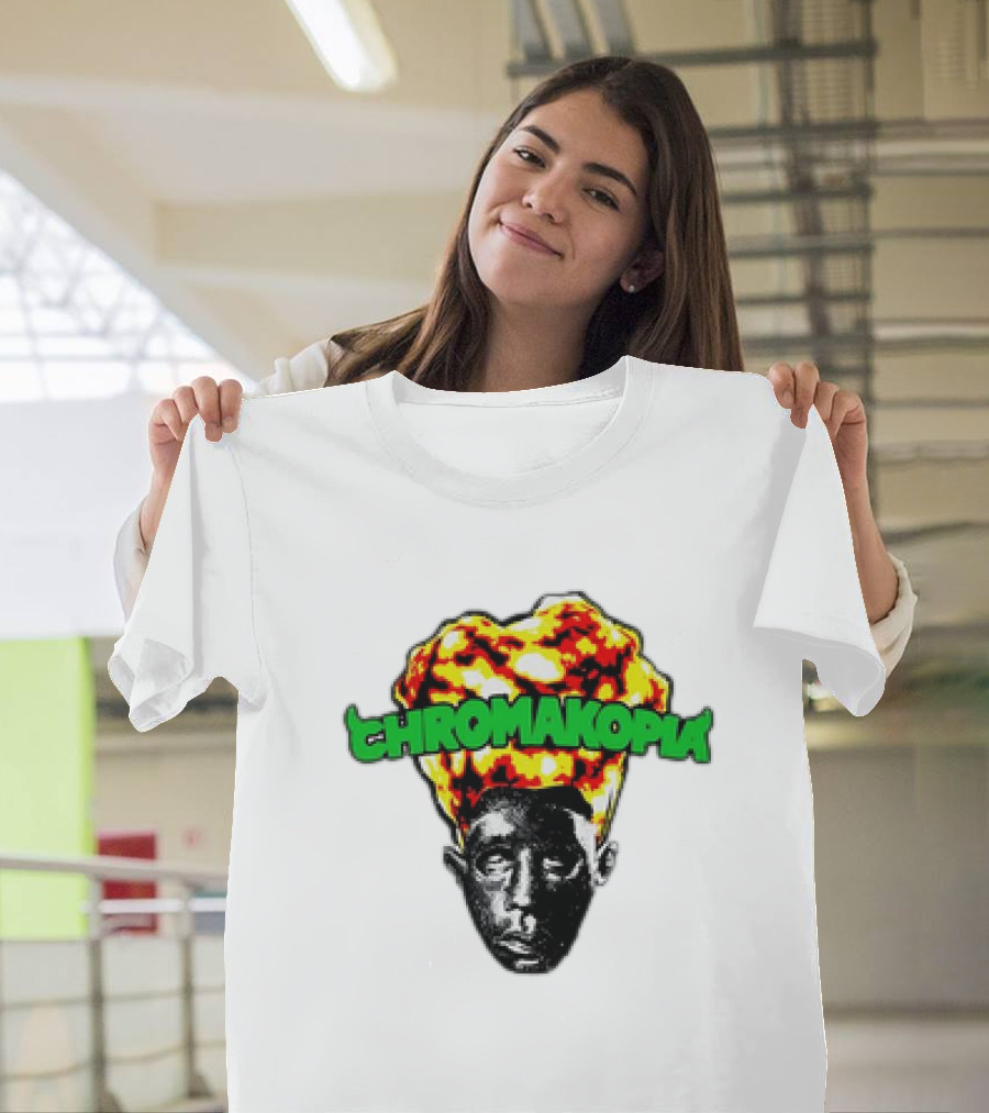 Chromakopia Flaming Head Abstract T-Shirt