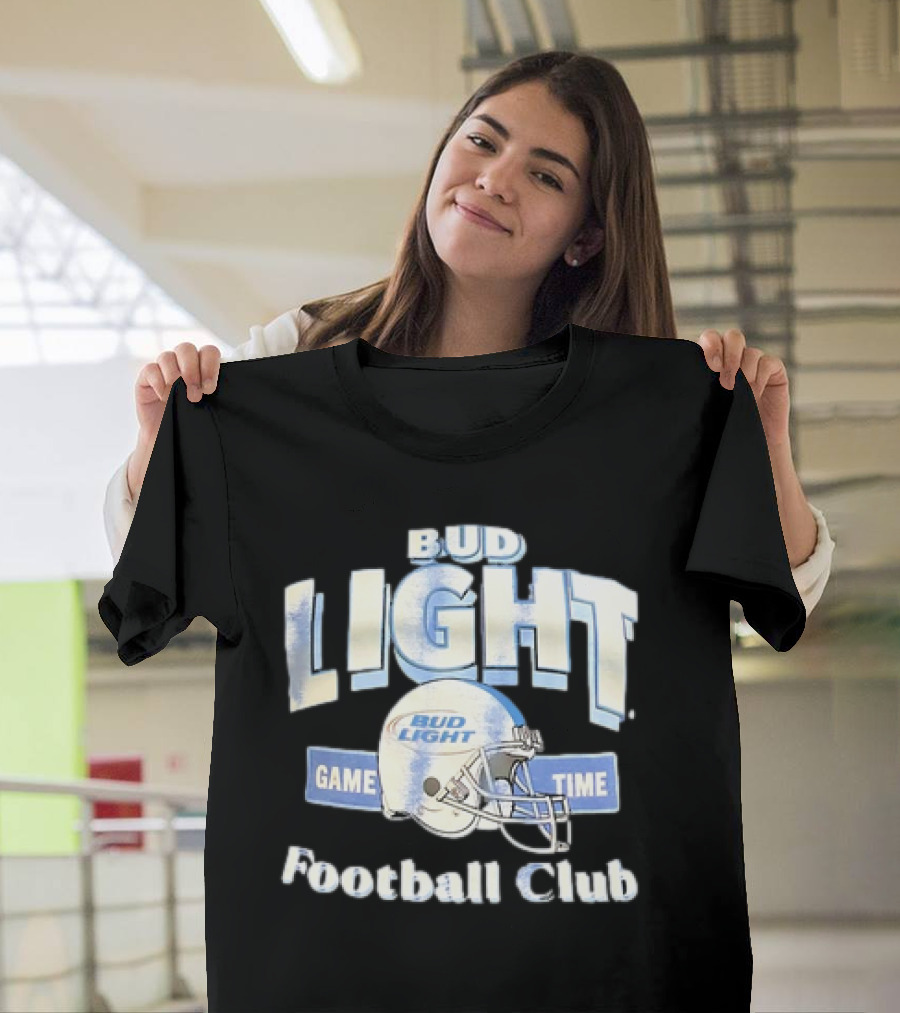 Bud Light Game Time Football Club Helmet T-Shirt