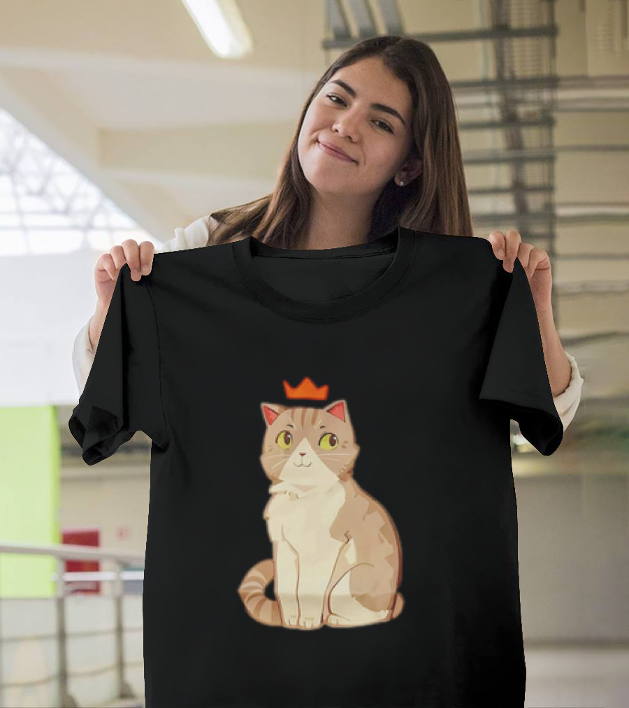 Good Times Cat with Orange Crown T-Shirt