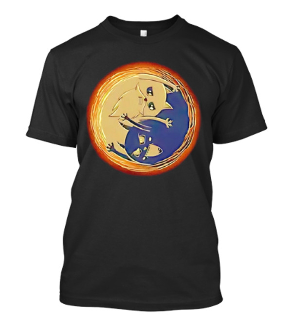 Exploding Kittens Yin Yang Godcat Vs Devilcat T-Shirt