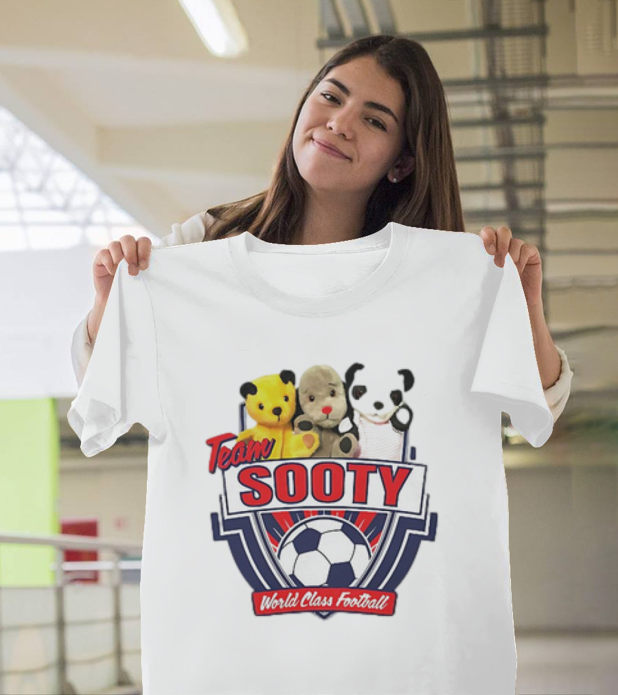 Team Sooty World Class Football Soccer Badge Trio T-Shirt