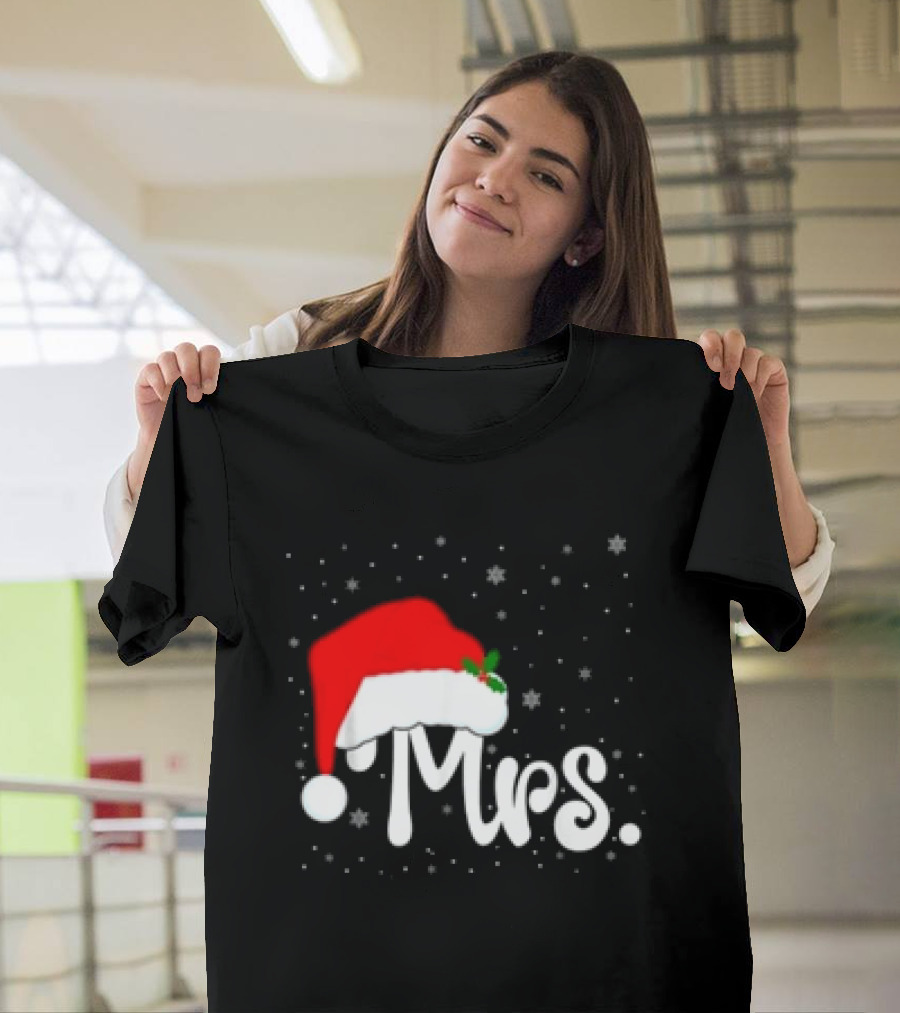 Mrs Santa Claus Christmas Matching Couples T-Shirt