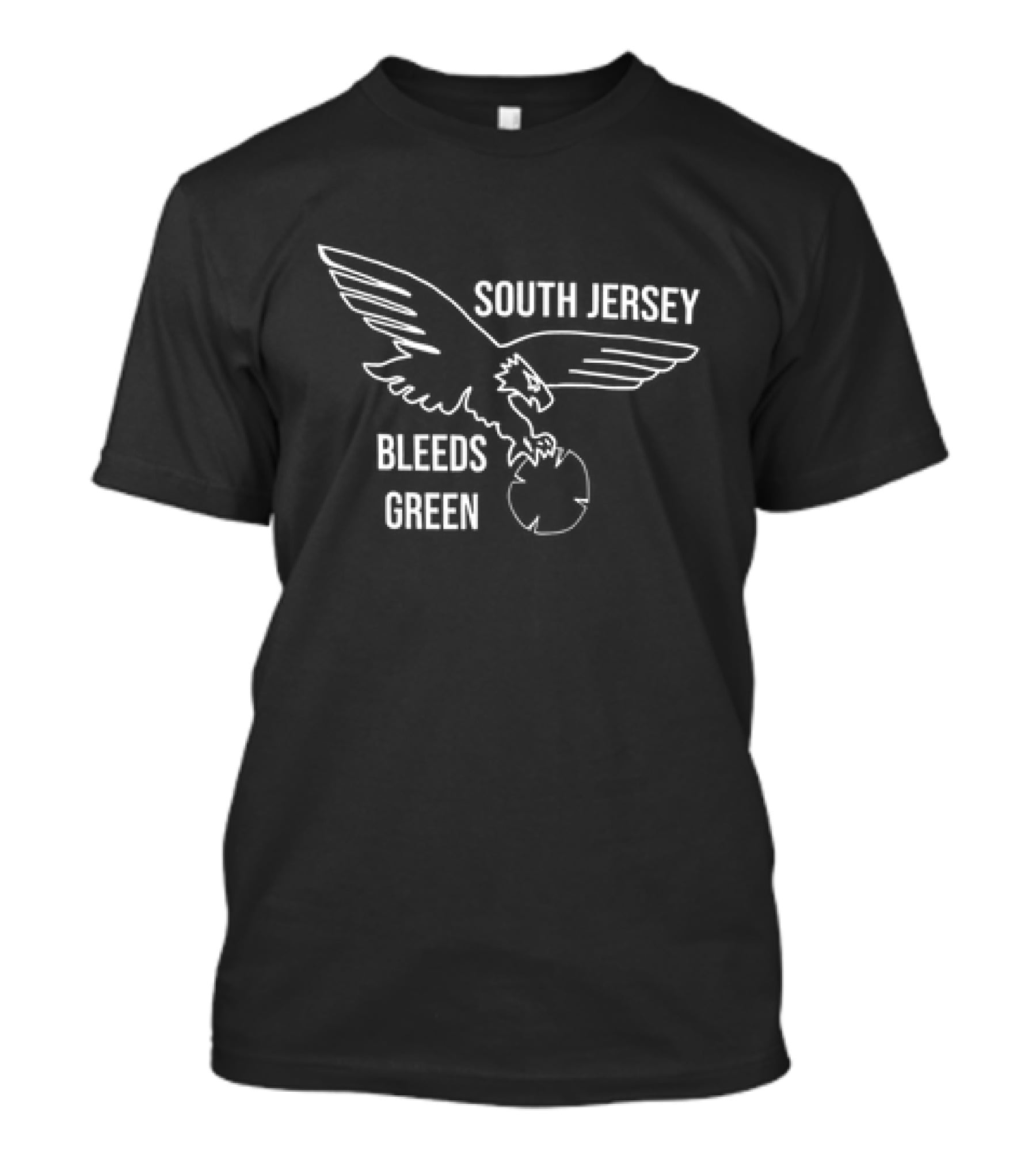 South Jersey Bleeds Green Eagle Football Passion T-Shirt