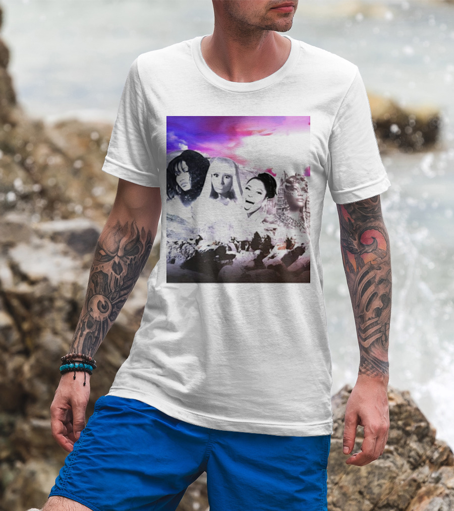 Kingkongkenn My Female Rap Mount Rushmore Nicki Minaj And Rihanna T-Shirt