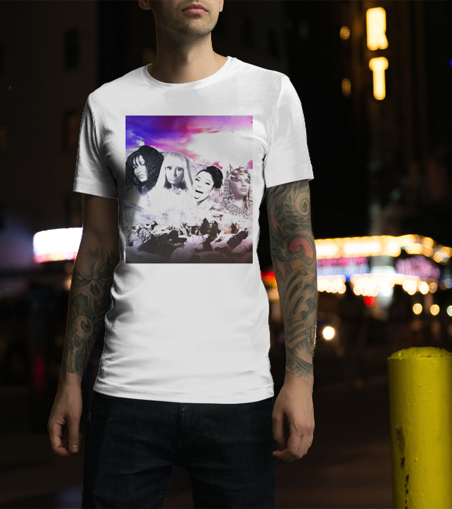 Kingkongkenn My Female Rap Mount Rushmore Nicki Minaj And Rihanna T-Shirt