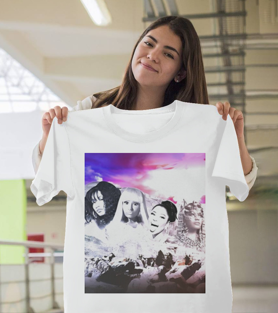 Kingkongkenn My Female Rap Mount Rushmore Nicki Minaj And Rihanna T-Shirt