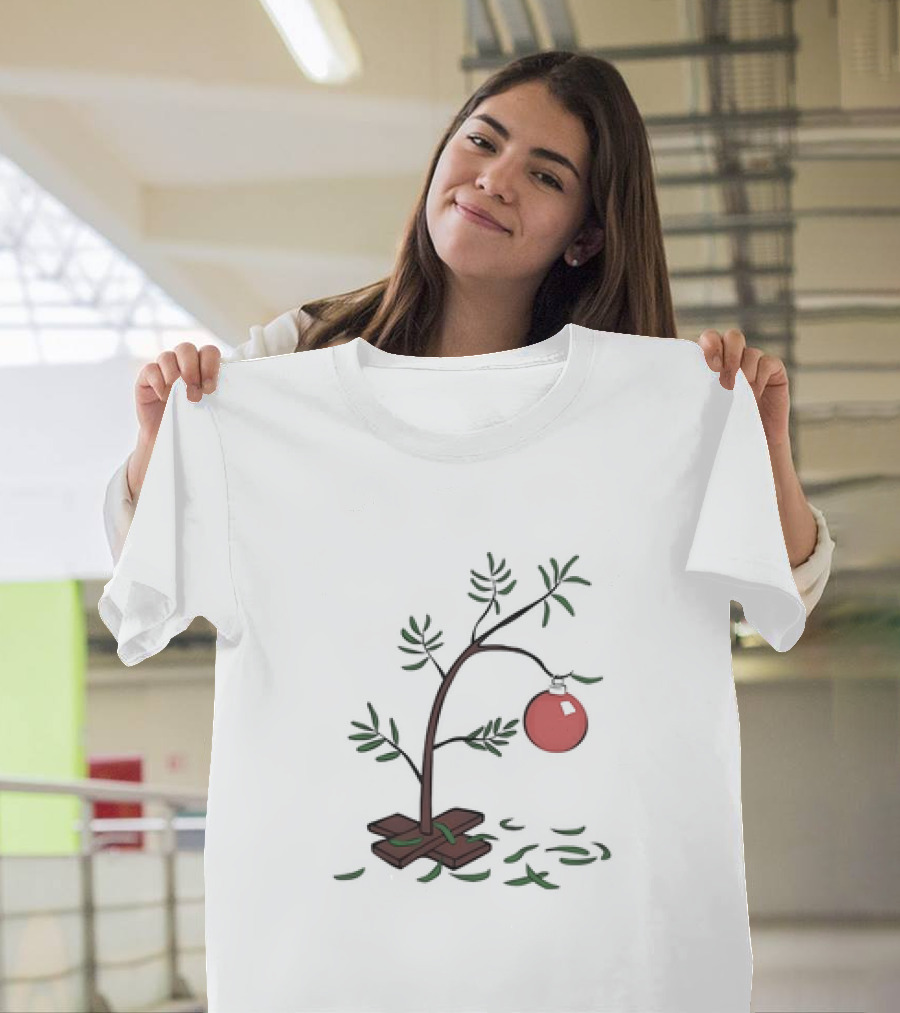 Charlie Brown Christmas Tree Illustration Minimalist T-Shirt
