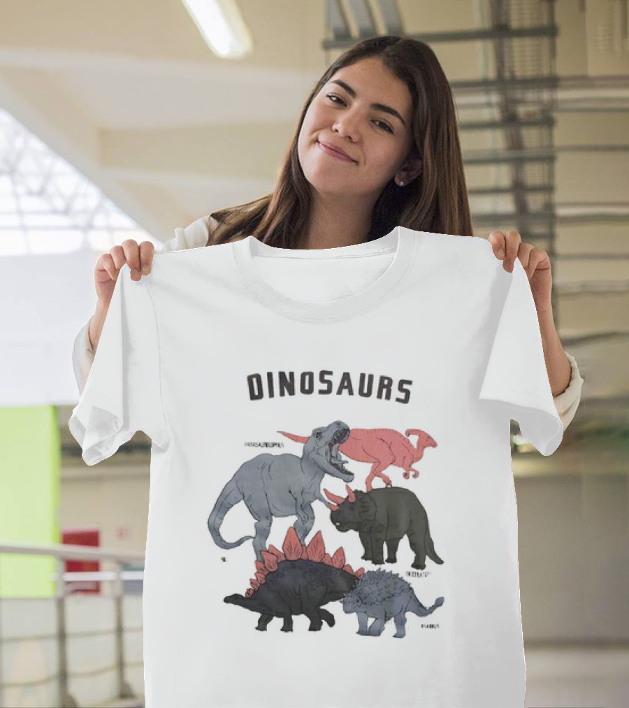 Dinosaurs Parasaurolophus Triceratops Rex Stegosaurus Ankylosaurus T-Shirt