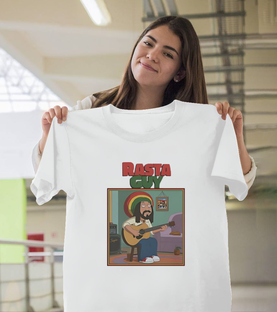 Peter Griffin Playing Guitar With Rasta Hat T-Shirt