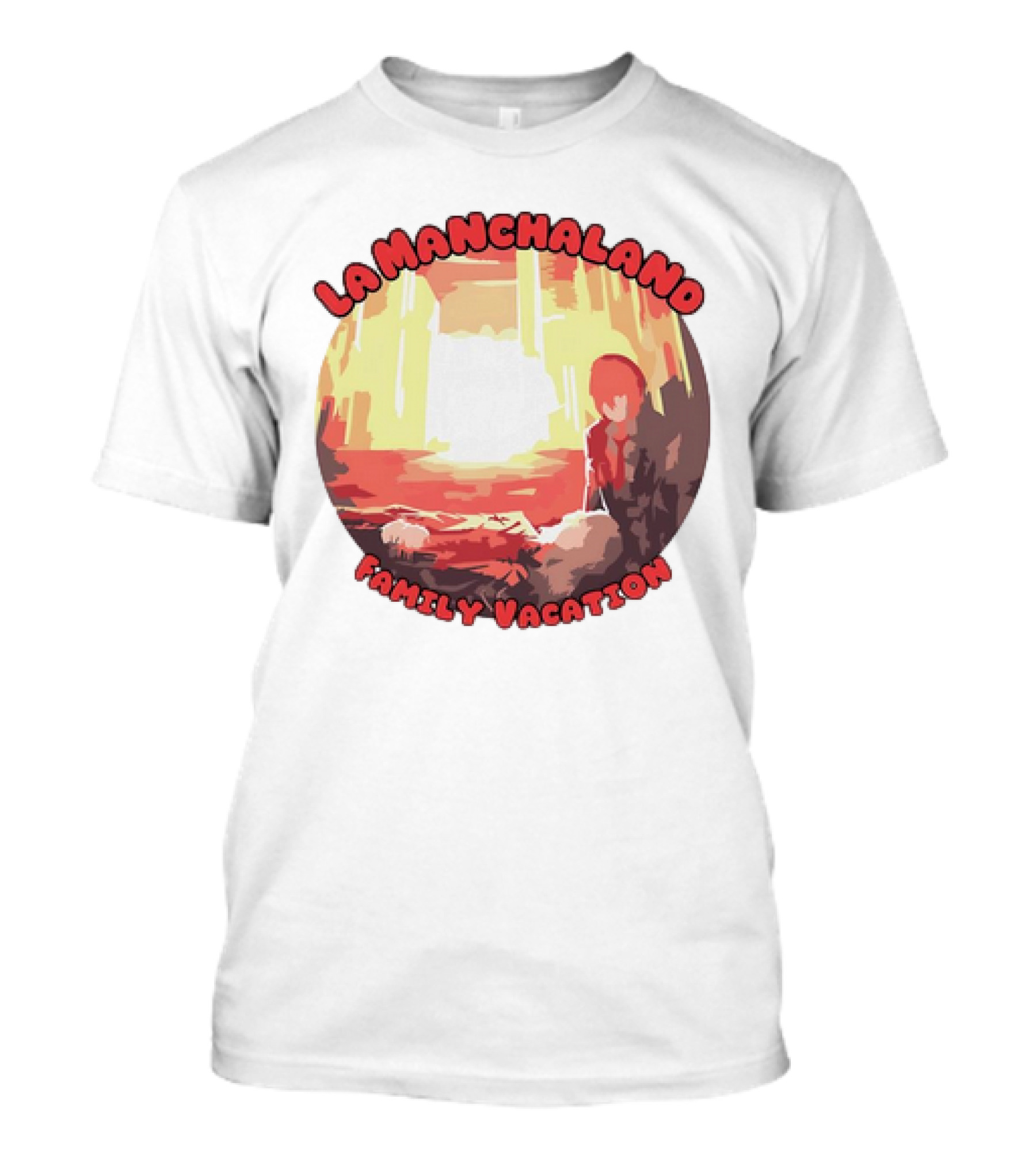La Manchaland Family Vacation Sci-Fi Adventure Scene T-Shirt