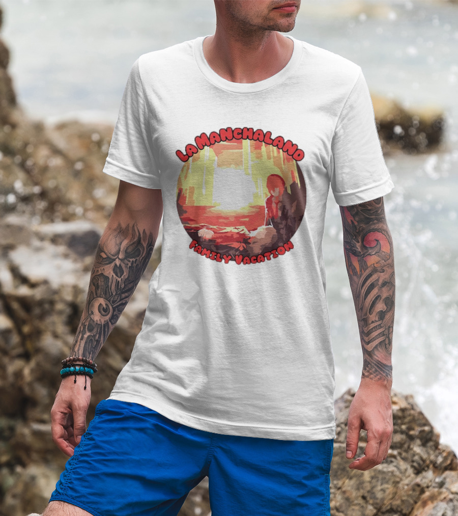 La Manchaland Family Vacation Sci-Fi Adventure Scene T-Shirt