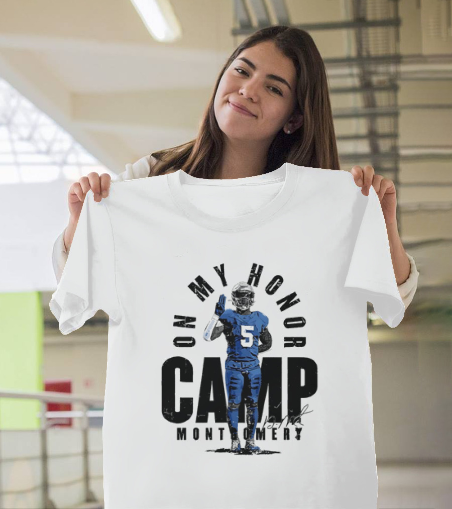 On My Honor Camp Montgomery David Montgomery Signature 5 Football Player T-Shirt