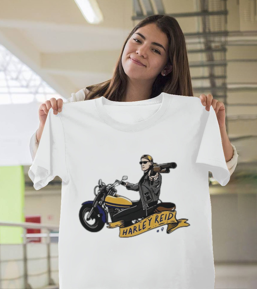 Harley Reid AFL West Coast Eagles Motorcycle Cartoon T-Shirt