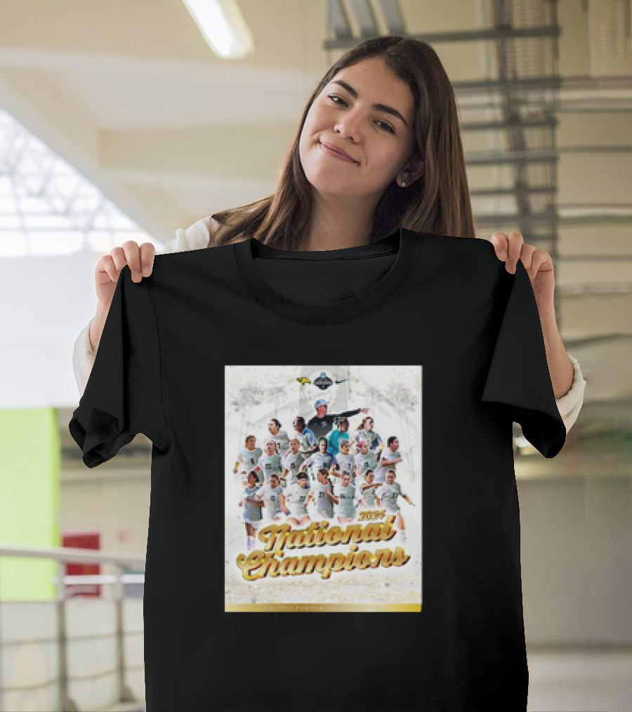 Cal Poly Pomona Broncos 2024 National Champions Women's Soccer NCAA Division II T-Shirt