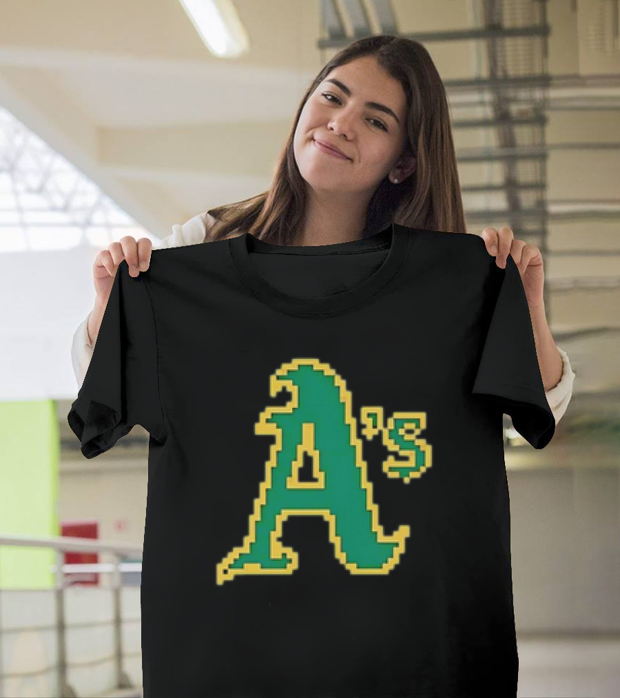 Tecmo A's Retro Gaming Style Logo Oakland Athletics T-Shirt