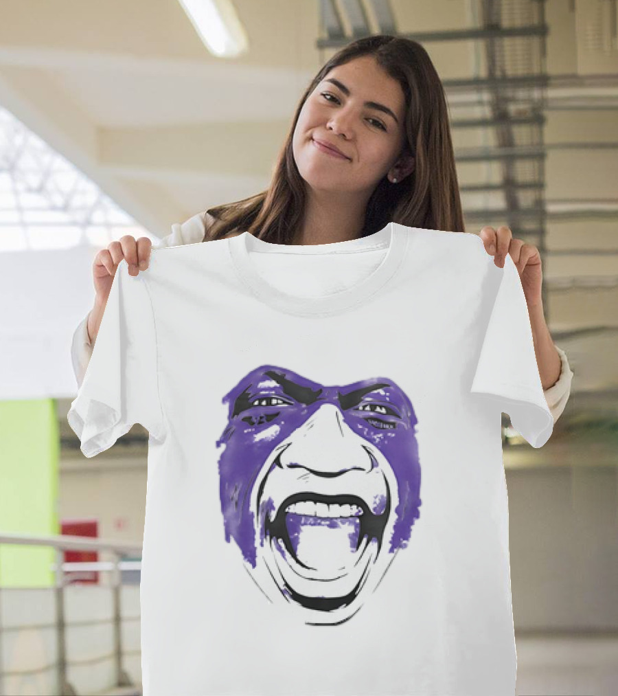 John Randle Minnesota Vikings Face Paint Scream T-Shirt