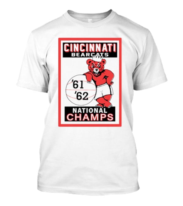 Cincinnati Bearcats 1961 1962 Basketball National Champs Retro T-Shirt