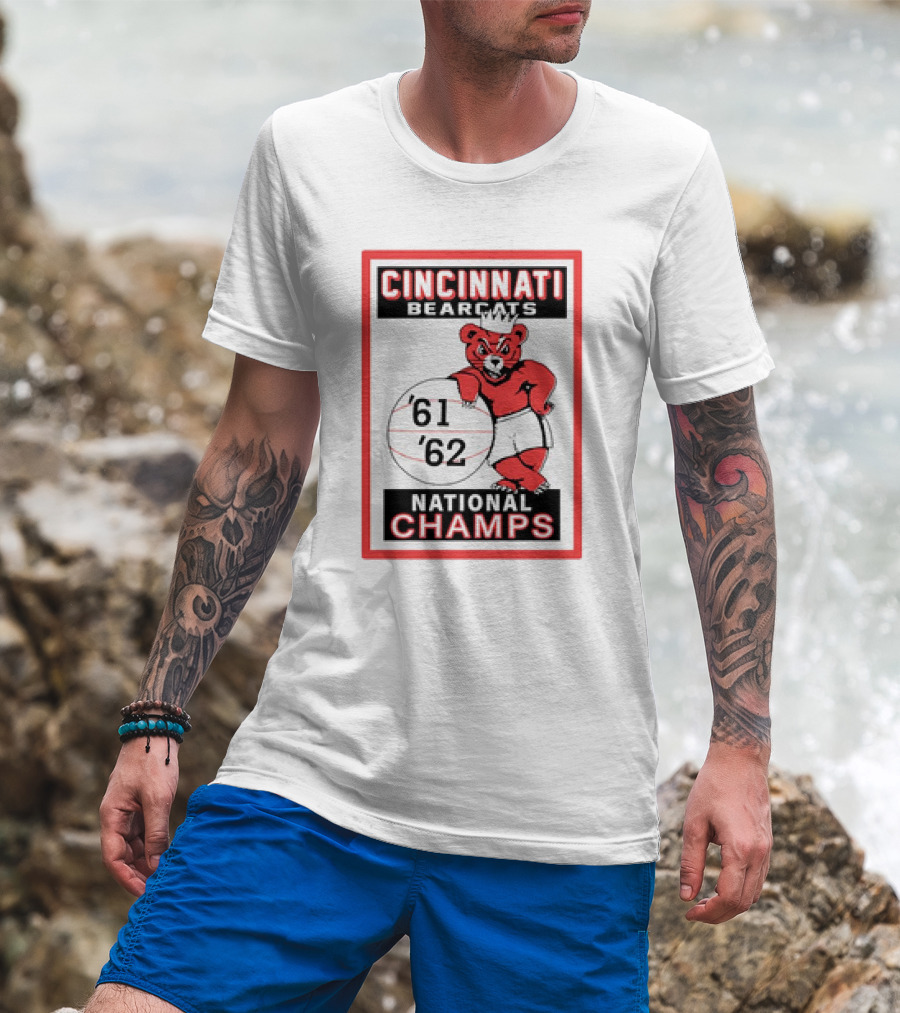 Cincinnati Bearcats 1961 1962 Basketball National Champs Retro T-Shirt