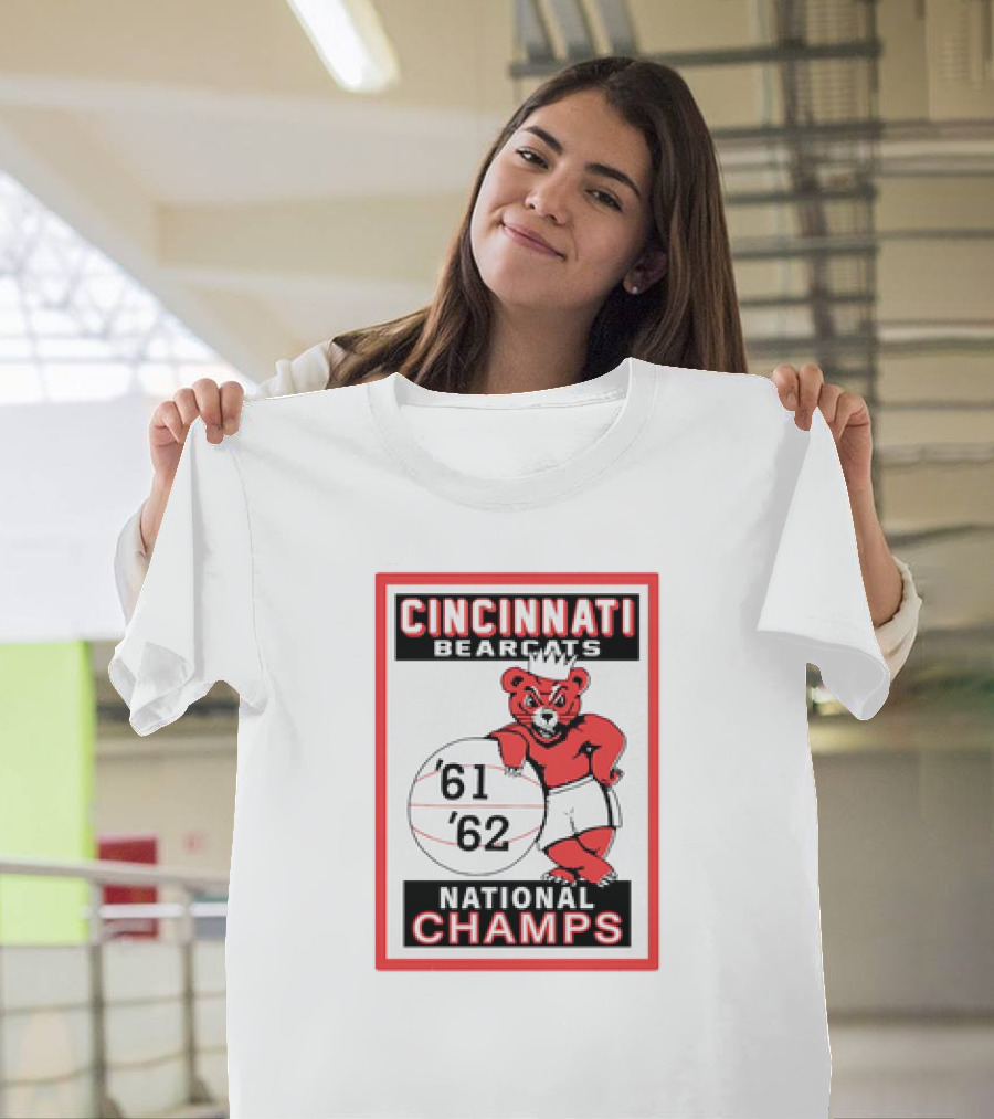 Cincinnati Bearcats 1961 1962 Basketball National Champs Retro T-Shirt