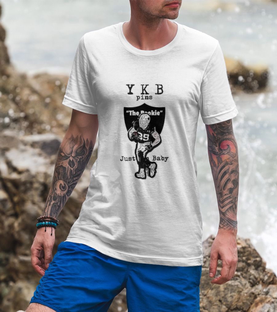 YKB Pins The Rookie Just Baby Las Vegas Raiders T-Shirt