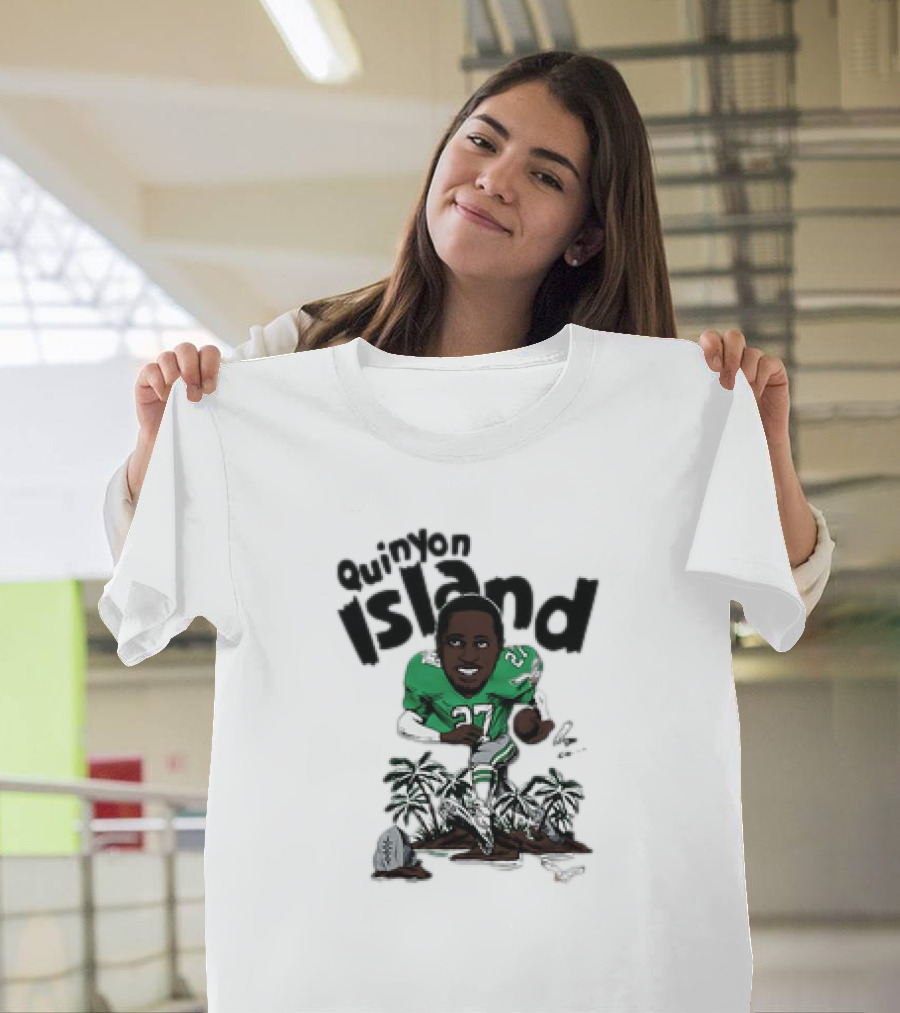 Quinyon Island Philadelphia Eagles Caricature T-Shirt