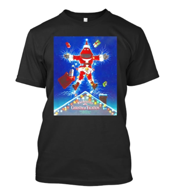 WKU Athletics Christmas Vacation Funny Santa Character On Rooftop With Presents T-Shirt