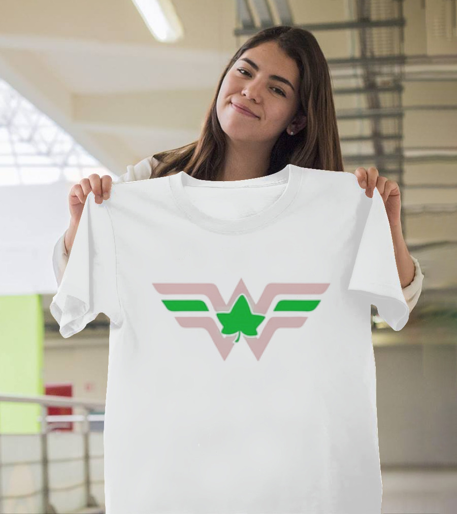 Ivory Woman Aka Pink Winged Green Leaf W T-Shirt