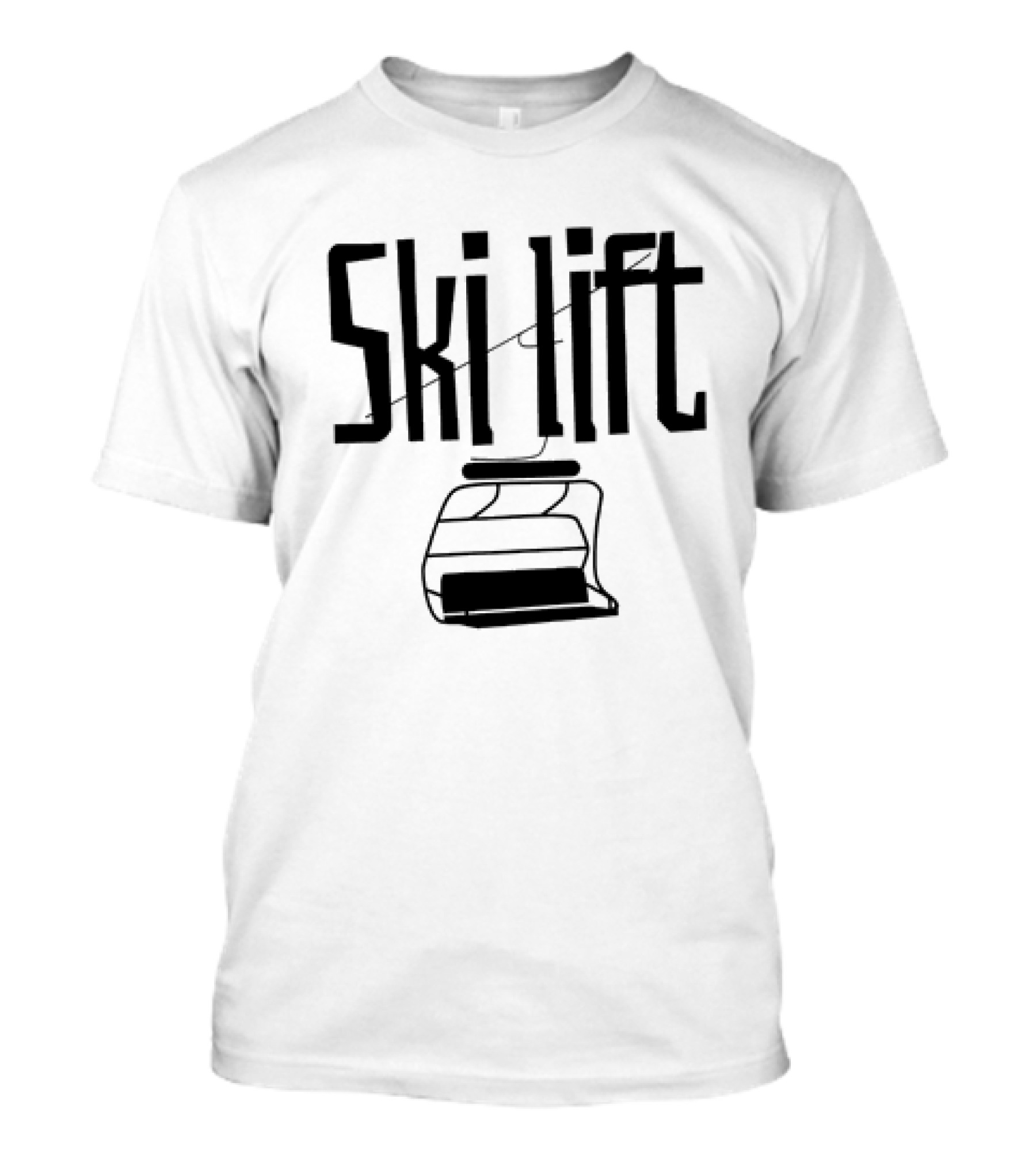 Ski Lift Chair Sketch T-Shirt