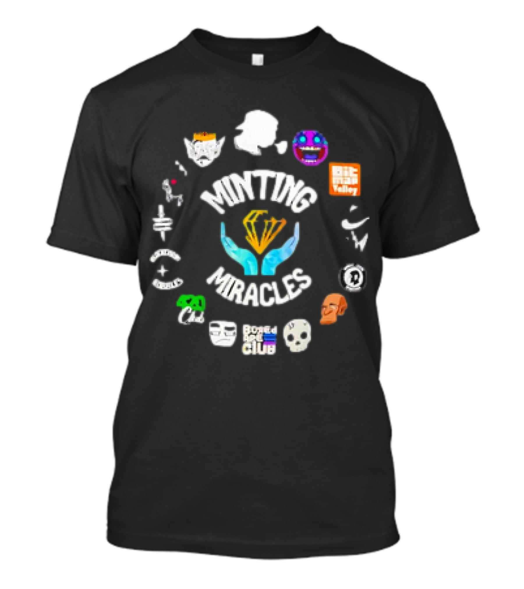 Minting Miracles Crypto Art Featuring BitLab Valley And Bored Ape Club T-Shirt