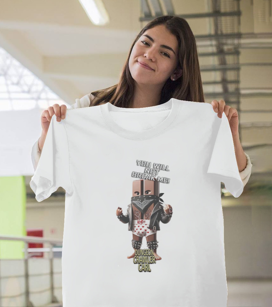 Dungeon Crawler Carl You Will Not Break Me Leather Punk T-Shirt
