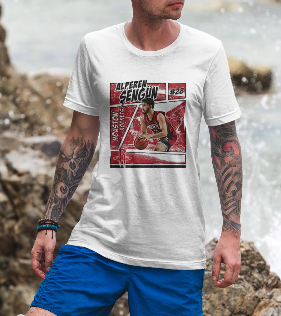Alperen Sengun #28 Houston Rockets NBA Basketball Comic Vintage T-Shirt