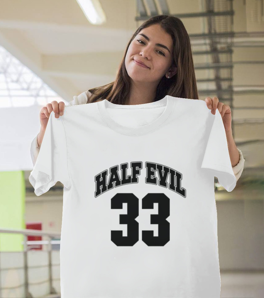 HALF EVIL 33 Vintage Varsity T-Shirt