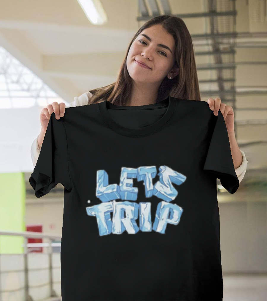 Let's Trip Ice Block Lettering T-Shirt